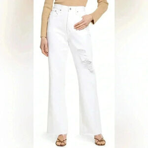 GRLFRND Jeans | Dawn Deconstructed Style | White Lotus Color | Women’s 32 (14)